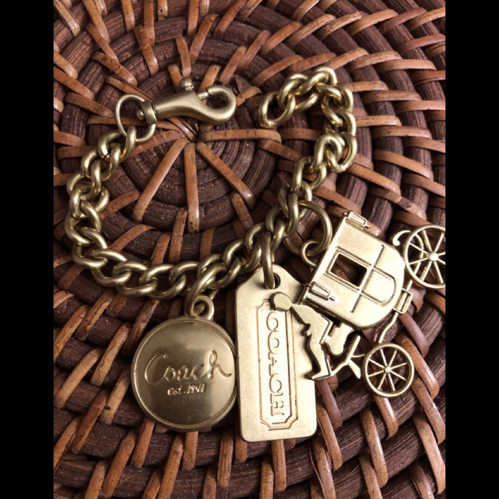 Vintage Brass Coach Purse Charms-EUC